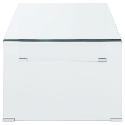 Edna Rectangular Tempered Bent Glass Coffee Table ClearClear