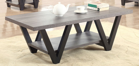 Nieta Engineered Wood Coffee Table Antique Grey and BlackGrey