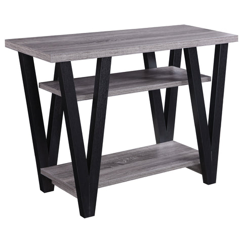 Nieta 2-shelf Engineered Wood Entryway Console Table GreyGrey