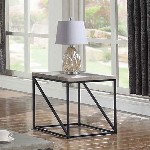Dalton Square Engineered Wood End Table Sonoma GreySonoma Grey