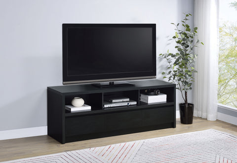 Cragen 59-inch 3-drawer TV Stand Media Console Black