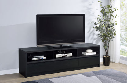 Cragen 78-inch 3-drawer TV Stand Media Console Black