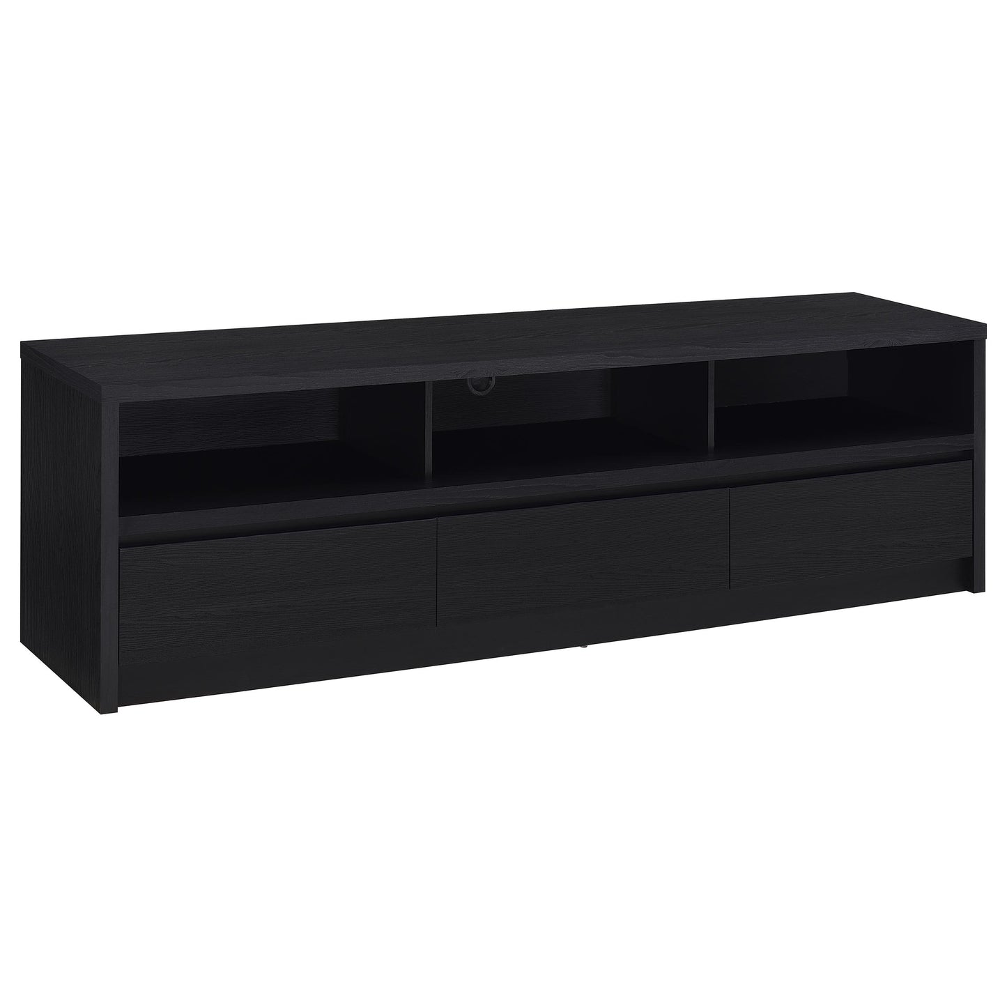 cragen 78-inch 3-drawer tv stand media console black
