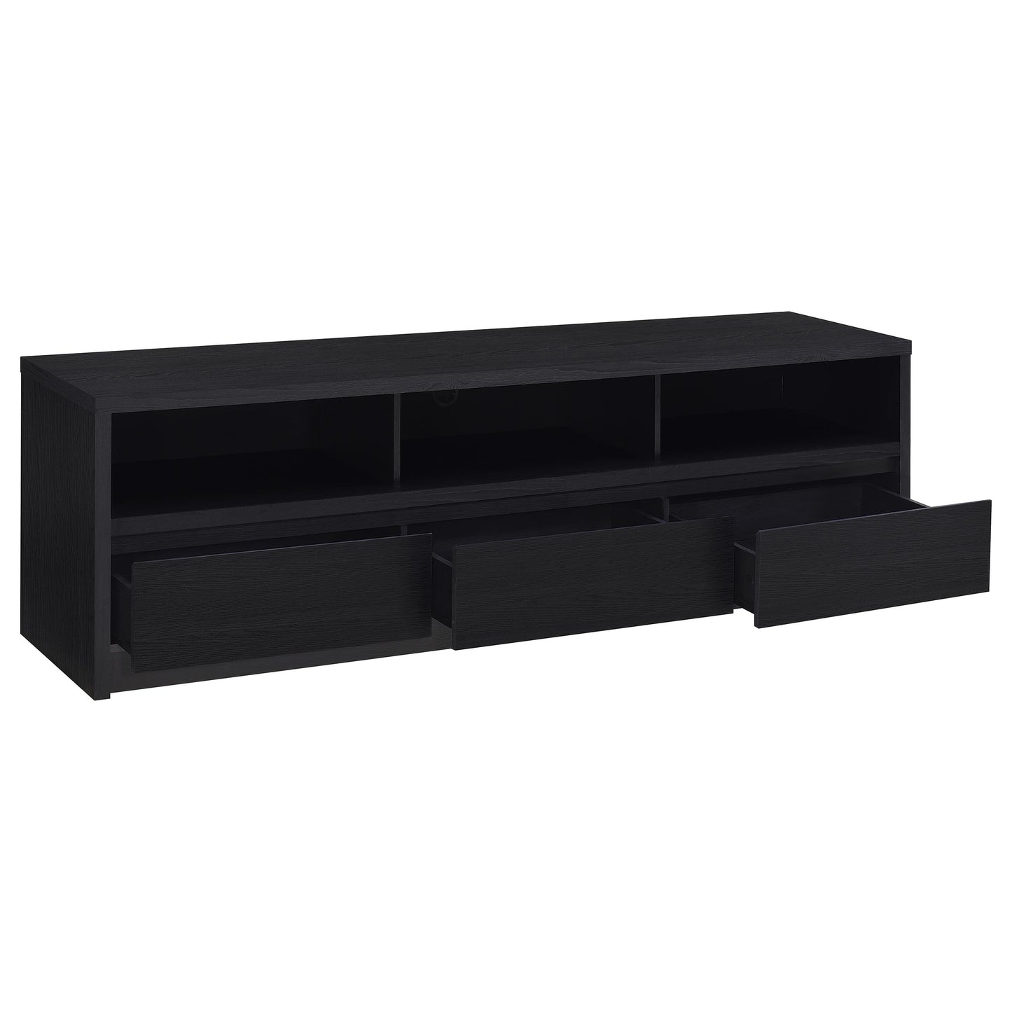 cragen 78-inch 3-drawer tv stand media console black