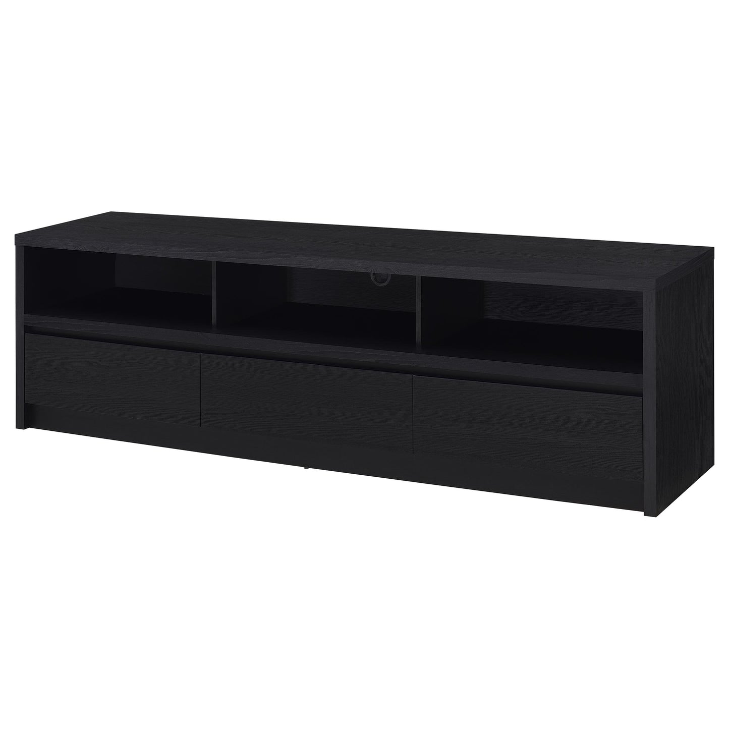 cragen 78-inch 3-drawer tv stand media console black