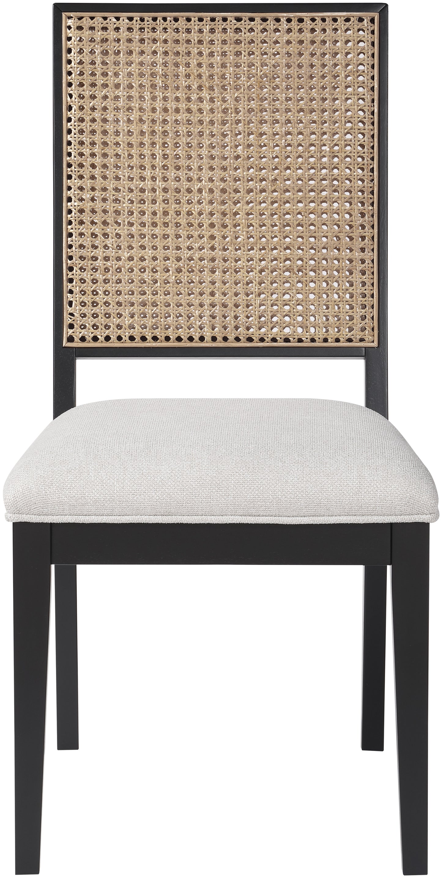 lucky cream linen textured fabric dining chair