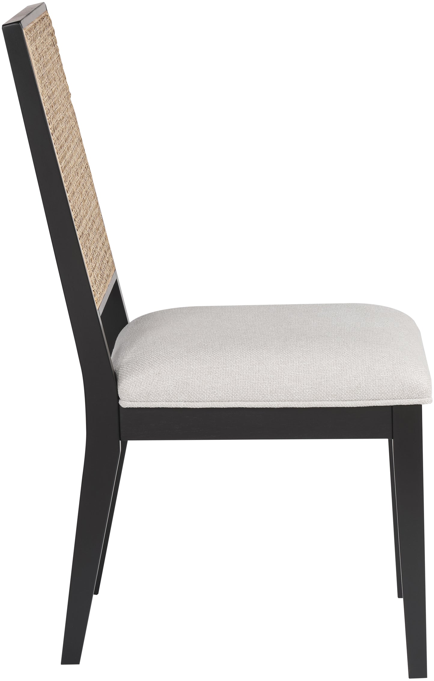 cleo cream linen textured fabric dining chair c