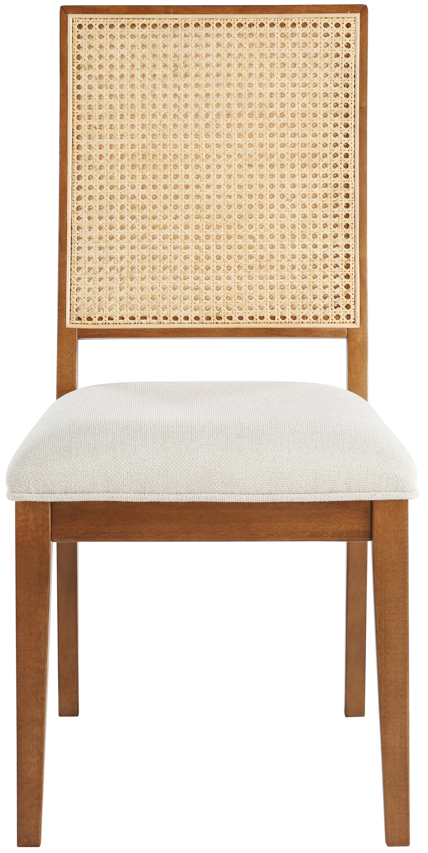 lucky cream linen textured fabric dining chair