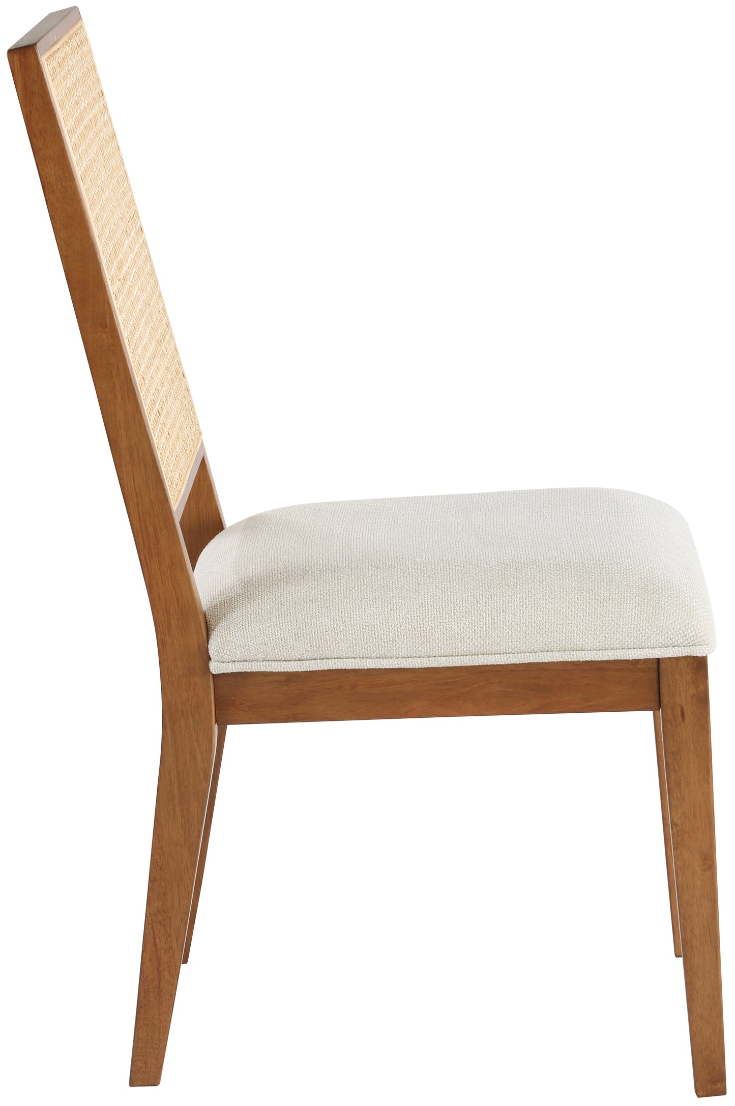 cleo cream linen textured fabric dining chair c