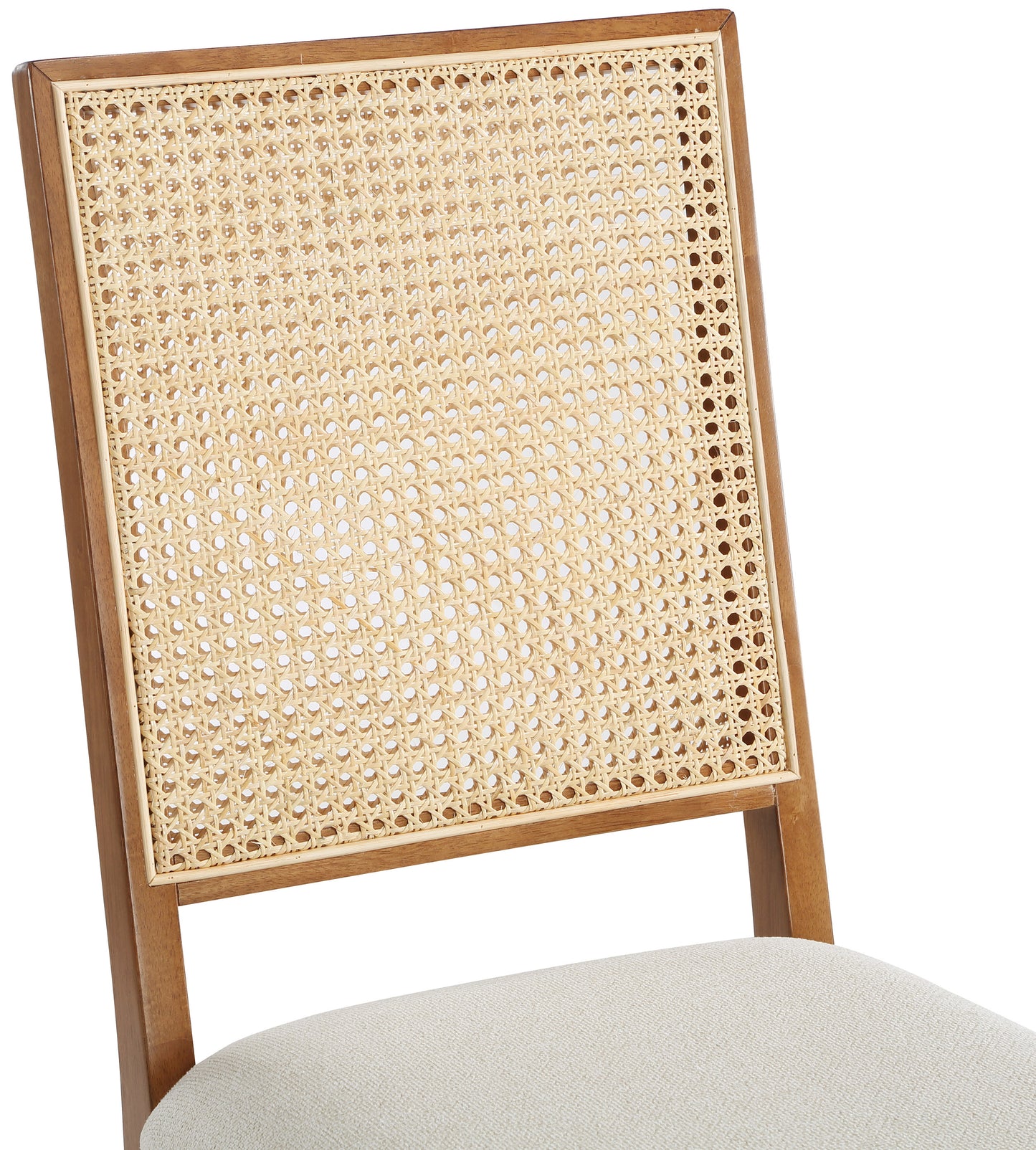 cleo cream linen textured fabric dining chair c