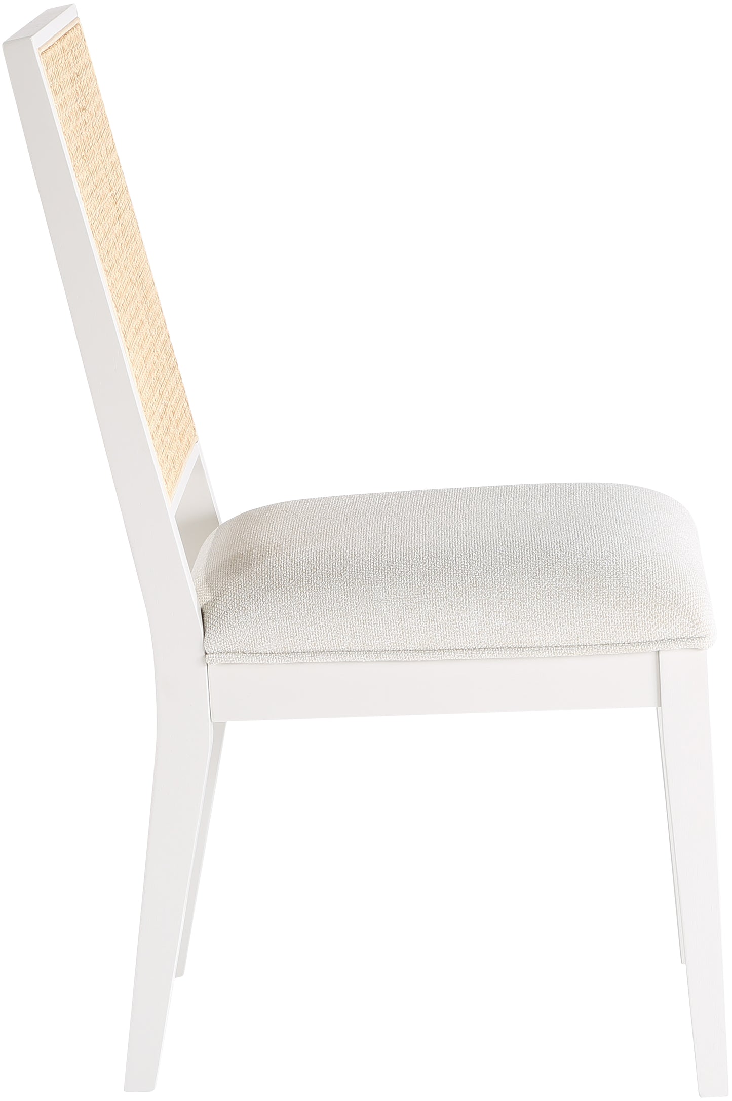 cleo cream linen textured fabric dining chair c