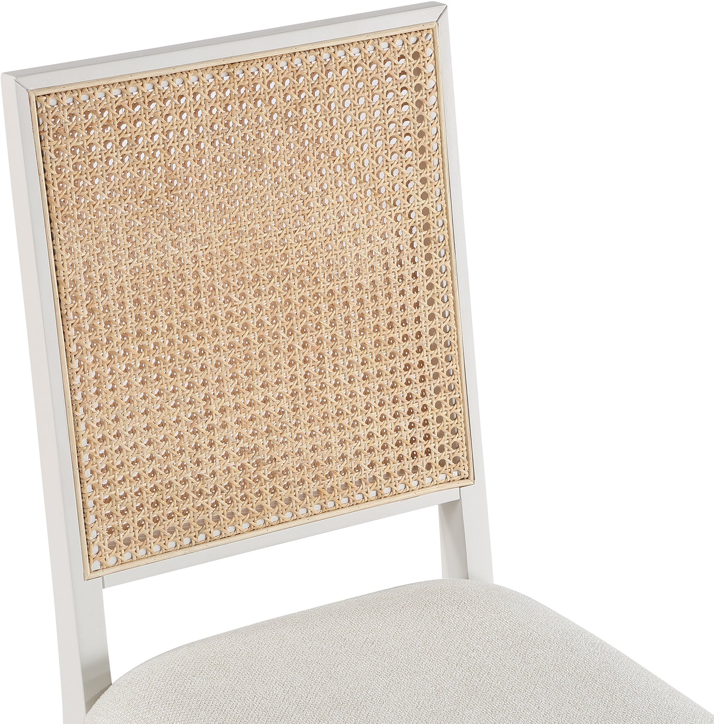 cleo cream linen textured fabric dining chair c