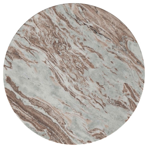 Westpark 2-piece Round Marble Top Coffee Table Set Brown