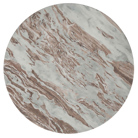 Westpark 2-piece Round Marble Top Coffee Table Set Brown