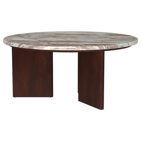 Westpark 3-piece Round Marble Top Coffee Table Set Brown