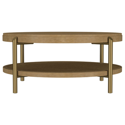 Linnea 2-piece Round Coffee and End Table Set Sand Wash