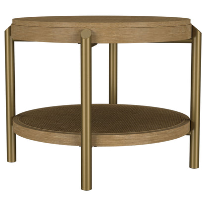 Linnea 3-piece Round Coffee and End Table Set Sand Wash