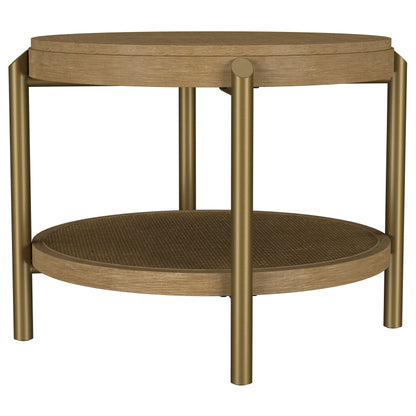Linnea 3-piece Round Coffee and End Table Set Sand Wash