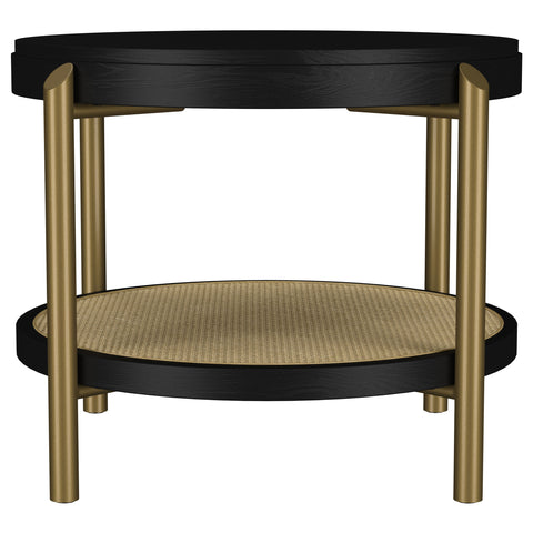Linnea 3-piece Round Coffee and End Table Set Black