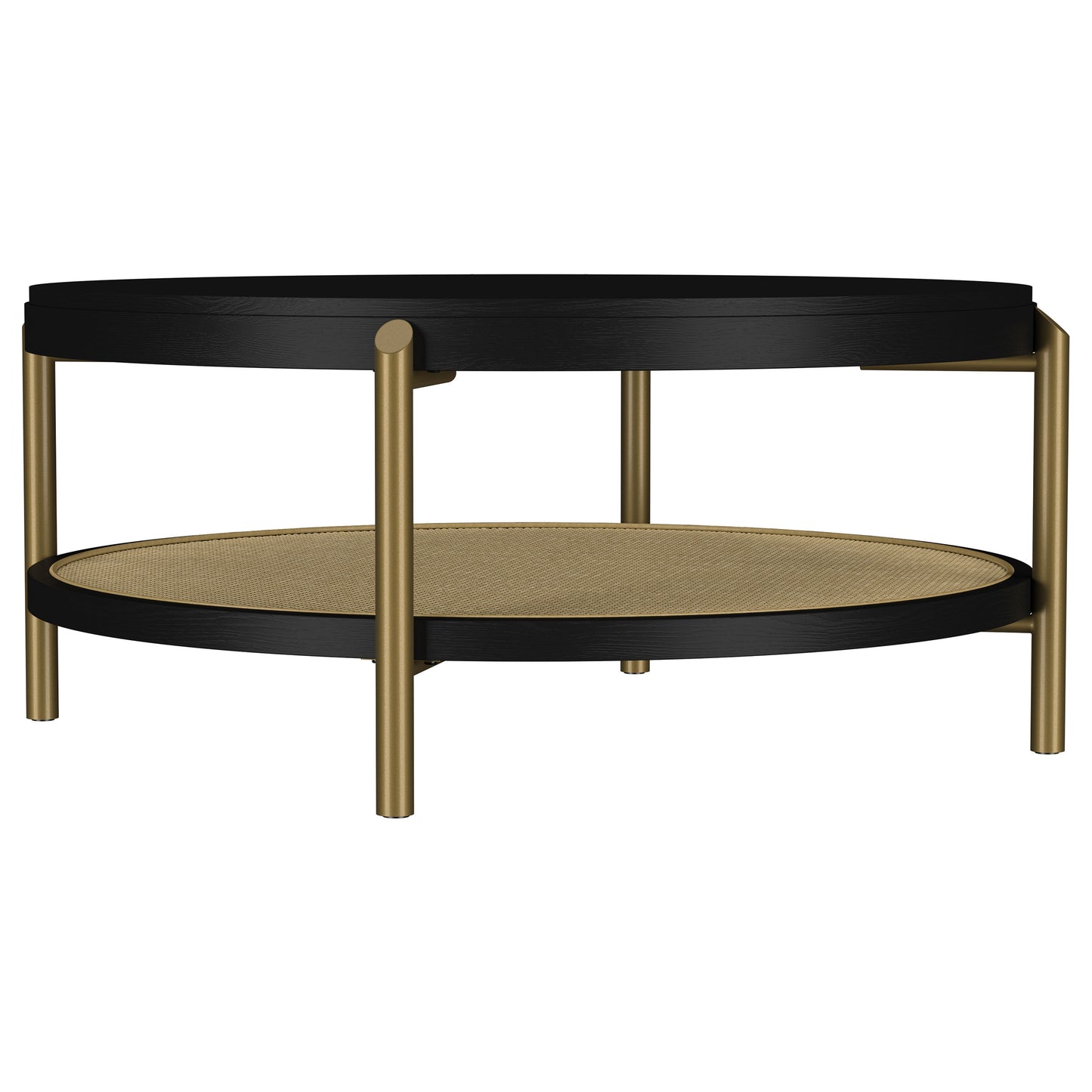 linnea 3-piece round coffee and end table set black