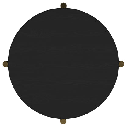 Linnea 3-piece Round Coffee and End Table Set Black