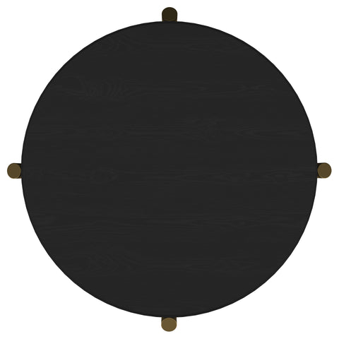 Linnea 3-piece Round Coffee and End Table Set Black