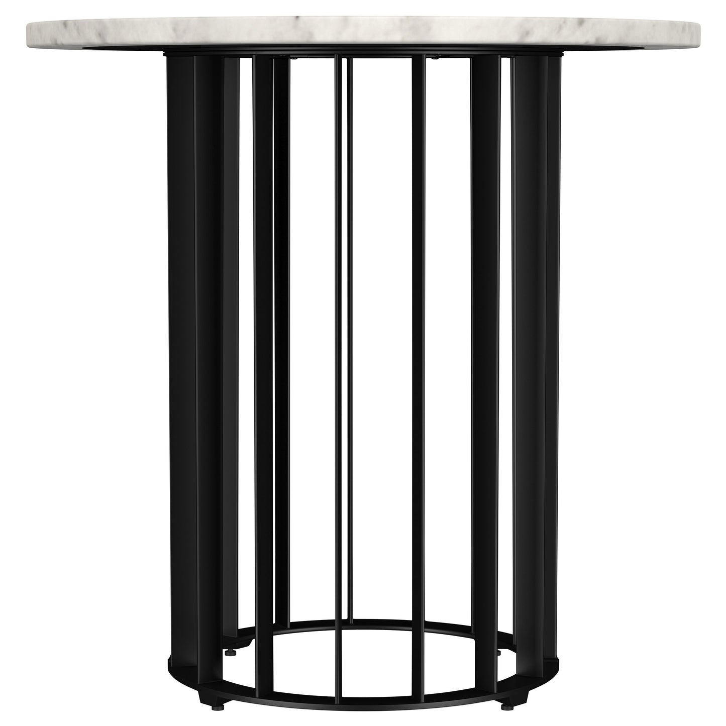 tenya 3-piece round marble coffee and end table set black