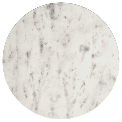 Tenya 3-piece Round Marble Coffee and End Table Set Black