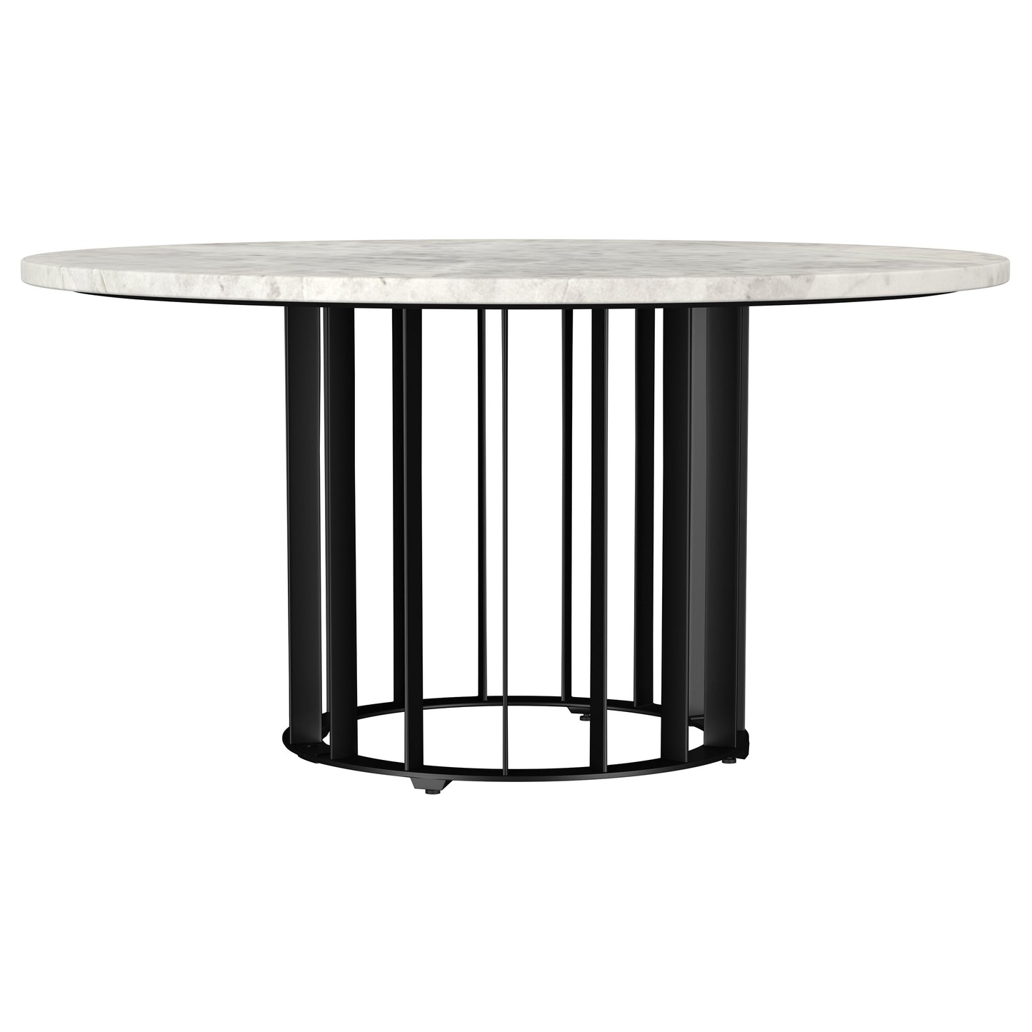tenya 3-piece round marble coffee and end table set black