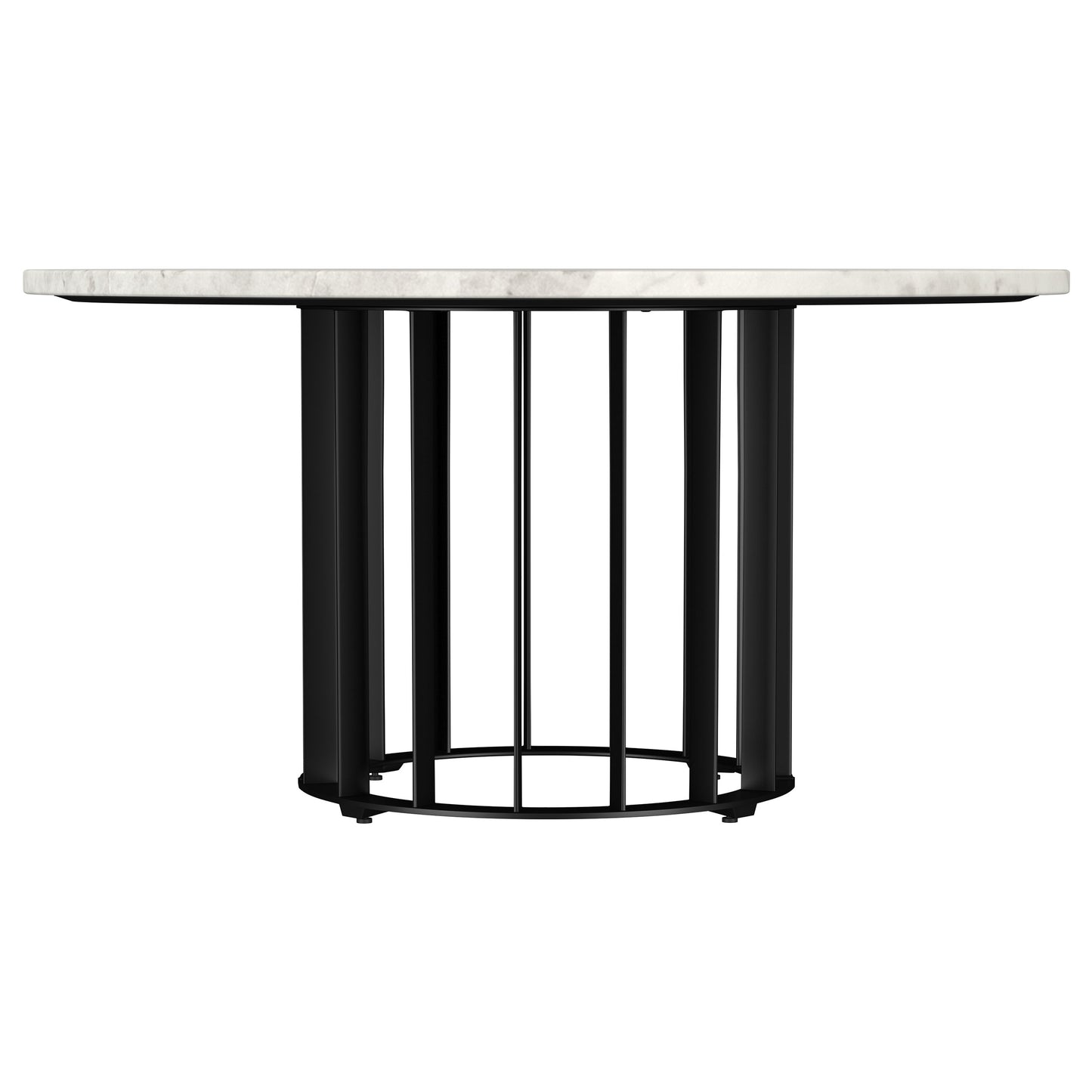 tenya 3-piece round marble coffee and end table set black