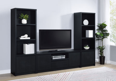 Odafin 3-piece Entertainment Center 60-inch TV Stand Black