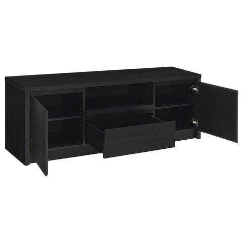 Odafin 60-inch 2-door TV Stand Media Console Black