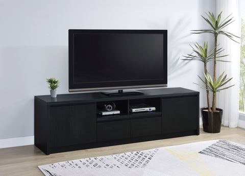 Odafin 78-inch 2-door TV Stand Media Console Black