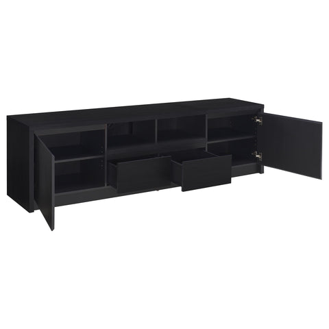 Odafin 78-inch 2-door TV Stand Media Console Black