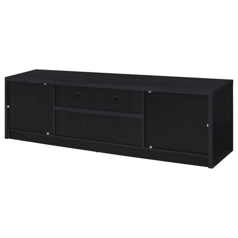Odafin 78-inch 2-door TV Stand Media Console Black