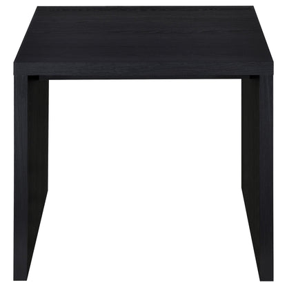 Windrose Engineered Wood Square Side End Table Black