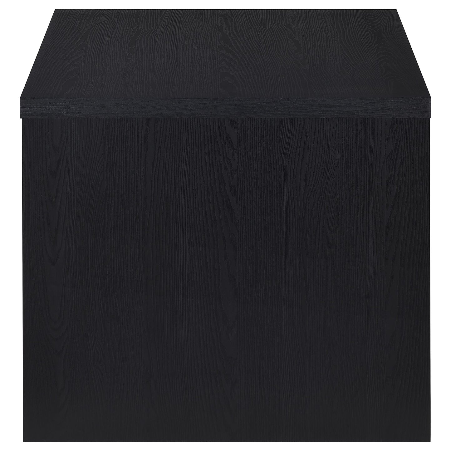 windrose engineered wood square side end table black