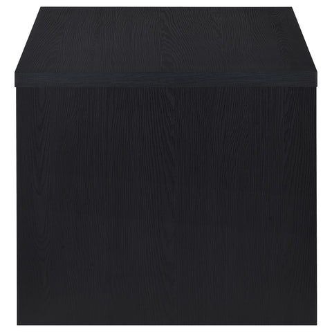 Windrose Engineered Wood Square Side End Table Black