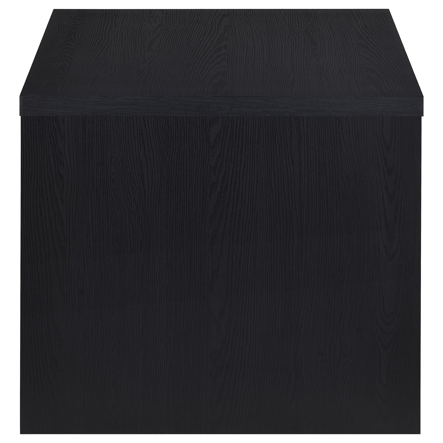 windrose engineered wood square side end table black