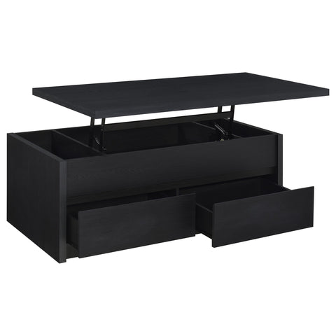 Windrose 2-piece Lift Top Coffee Table Set Black
