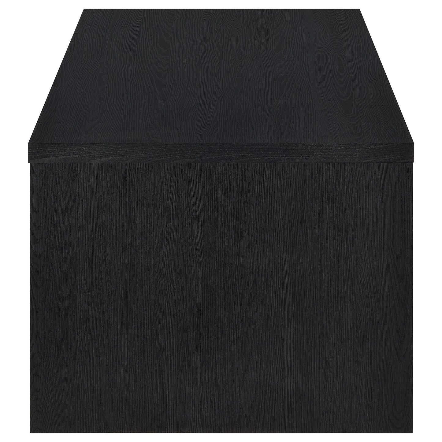 windrose 2-piece lift top coffee table set black