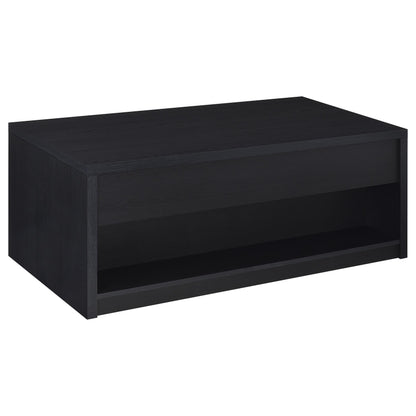 Windrose 2-piece Lift Top Coffee Table Set Black