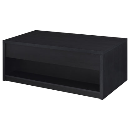Windrose 2-piece Lift Top Coffee Table Set Black