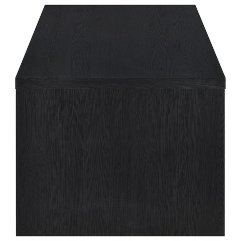 Windrose Lift Top Cocktail Coffee Table with Dual Drawers Black