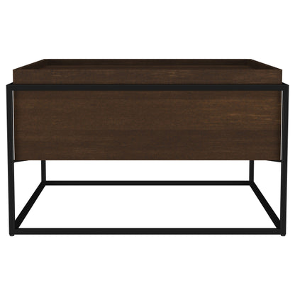 Camie 30-inch Square Mango Wood Coffee Table Dark Brown