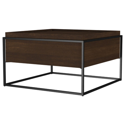 Camie 30-inch Square Mango Wood Coffee Table Dark Brown