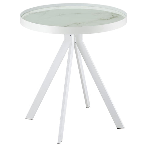 Mckay 2-piece Round Coffee and End Table Set White