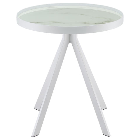 Mckay 2-piece Round Coffee and End Table Set White