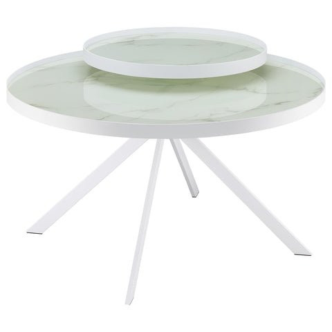 Mckay 2-piece Round Coffee and End Table Set White