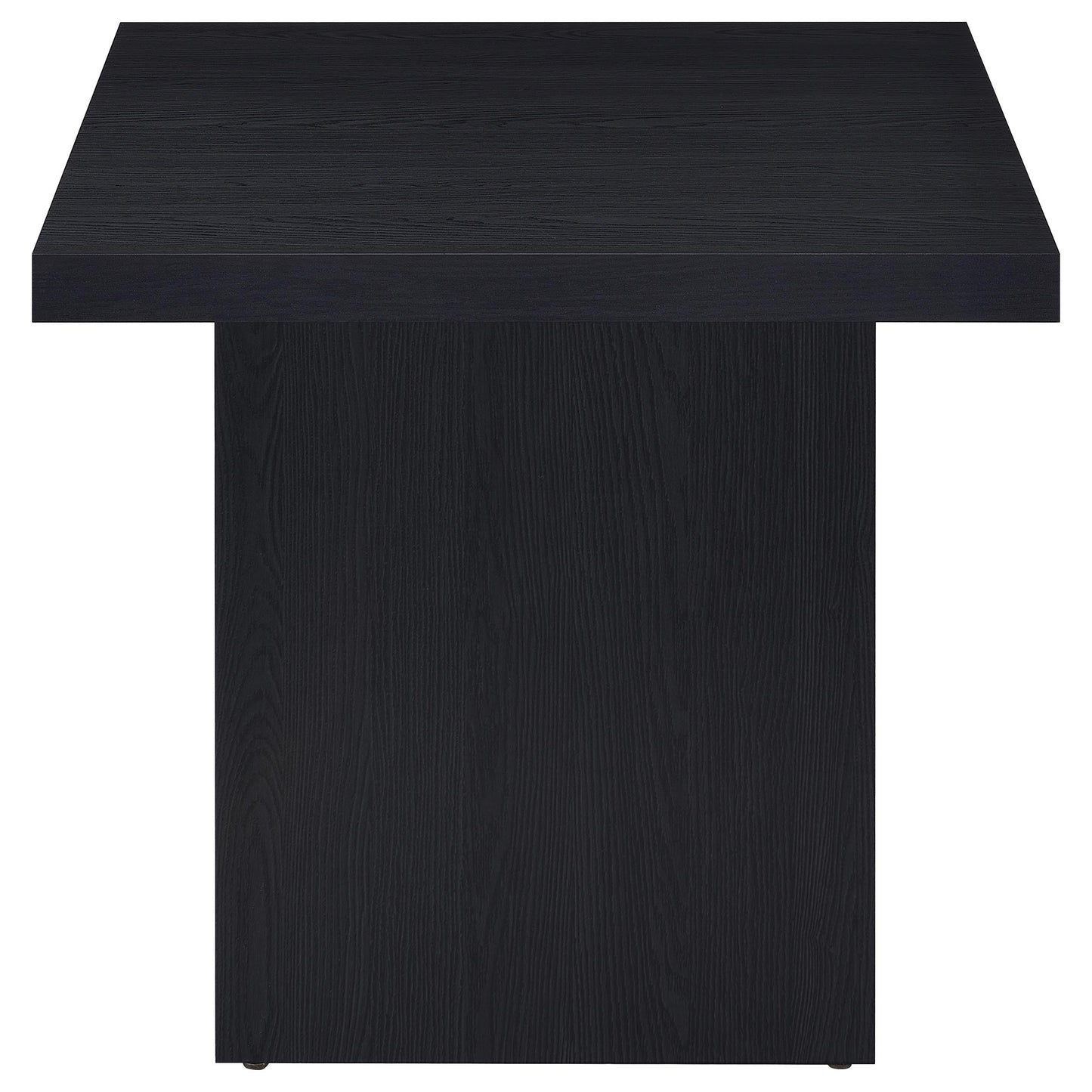 zayan square engineered laminate end side table black